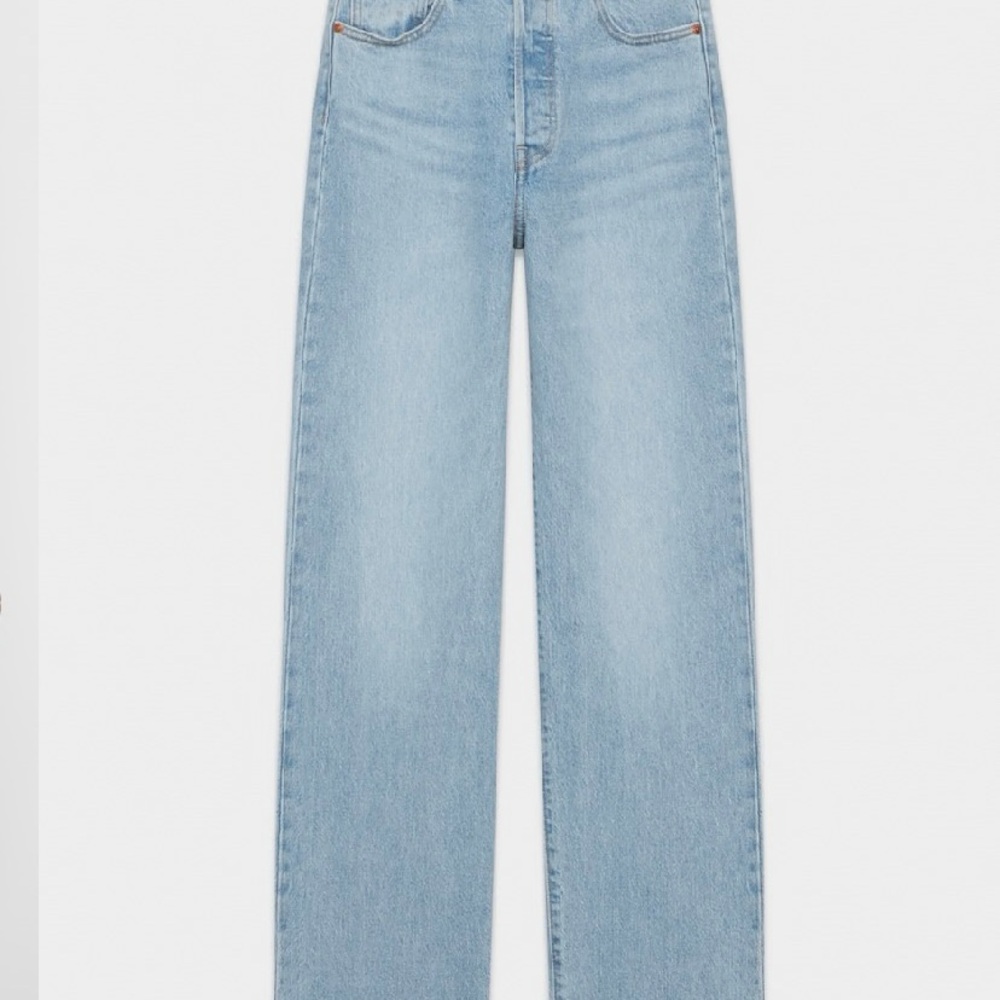 Levi’s Ribcage Straight Leg full length jeans in Samba Tango Light